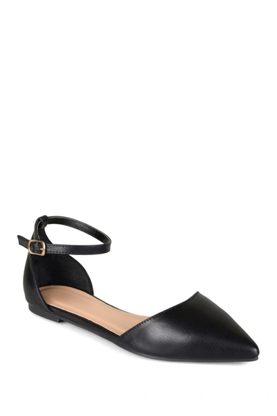 Shop Journee Collection Journee Reba Ankle Strap Flat In Black