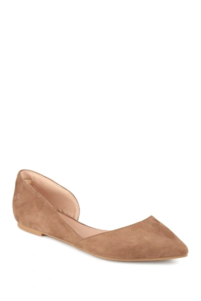 Shop Journee Collection Journee Ester D'orsay Flat In Taupe