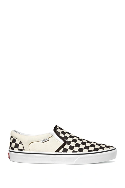 Shop Vans Asher V Slip-on Checkerboard Sneaker In Checkers