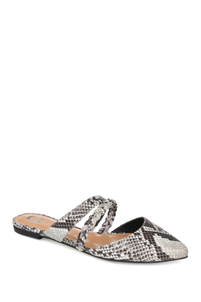 Shop Journee Collection Journee Olivea Braided Strap Mule In Snake