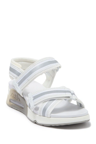Shop Ash Lewis Sport Sandal In White/silv