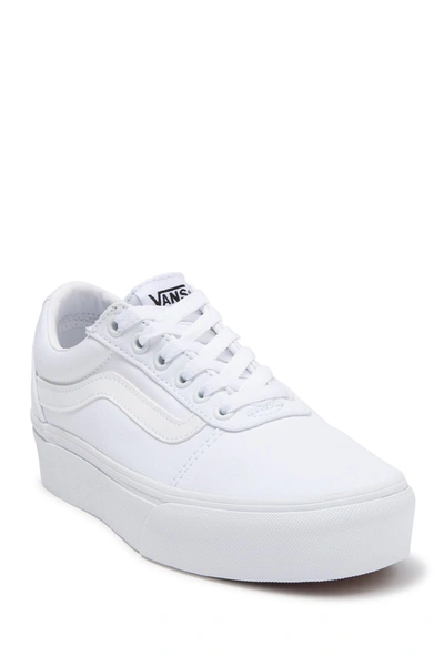 Shop Vans Ward Platform Sneaker In Canvas W