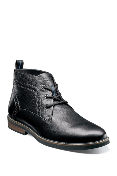 Shop Nunn Bush Ozark Leather Plain Toe Chukka Boot In Black Tumble