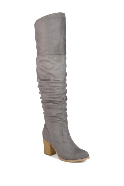 JOURNEE COLLECTION JOURNEE COLLECTION KAISON WIDE CALF RUCHED TALL BOOT 052574449273