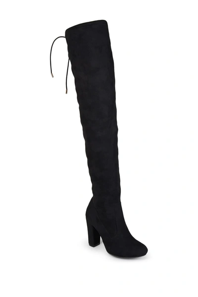 Shop Journee Collection Maya Over-the-knee Boot In Black