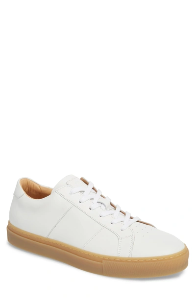 Shop Greats Royale Reverse Sneaker In White Flat/gum Sole