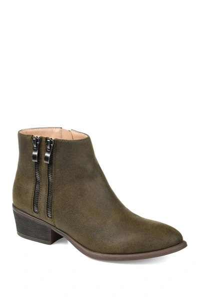 Shop Journee Collection Journee Jayda Ankle Bootie In Olive