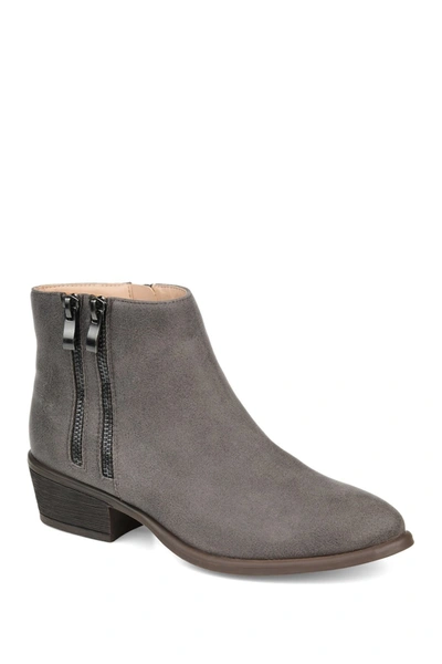 Shop Journee Collection Jayda Ankle Bootie In Grey