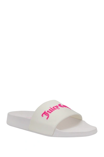 Shop Juicy Couture Whimsey Logo Slide In White