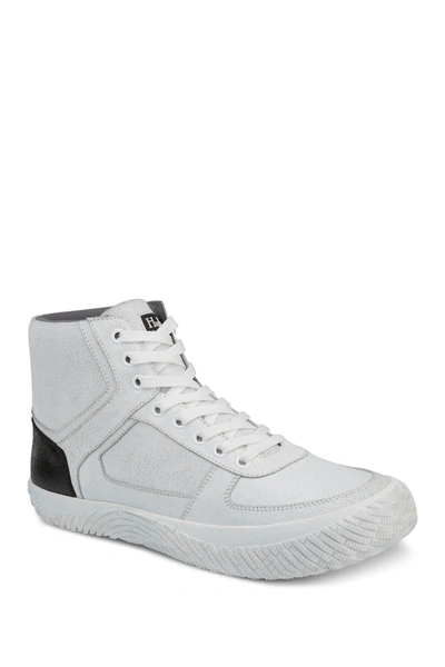 Hybrid Green Label Drifter Leather Mid Sneaker In Leather Wh