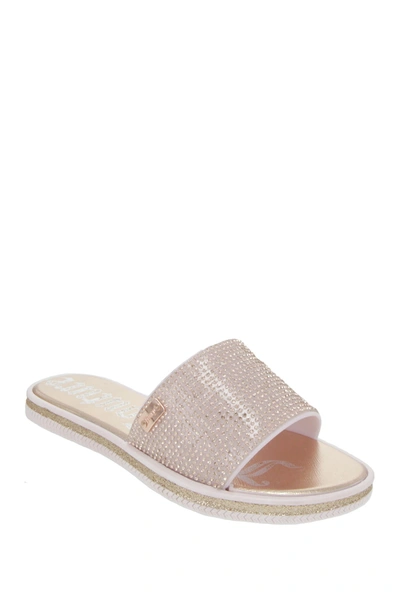Shop Juicy Couture Yippy Slide Sandal In Rose Beads