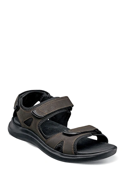 Nunn Bush Rio Vista Mens Faux Leather Slingback Ankle Strap In Brown