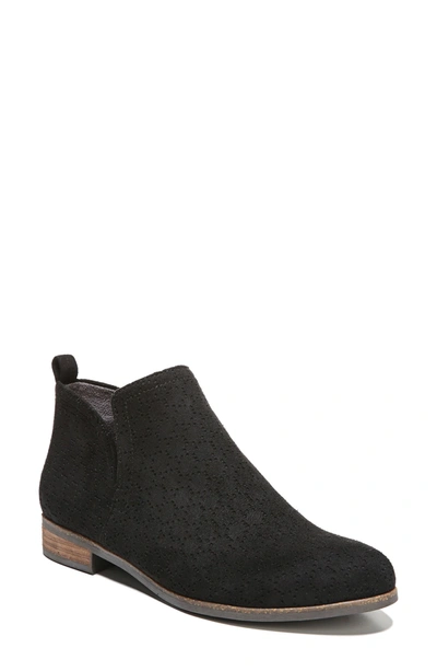 Shop Dr. Scholl's Rate Perforated Bootie In Black Suede