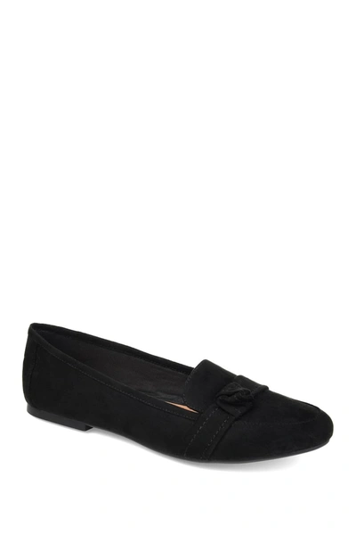 Shop Journee Collection Marci Knotted Strap Loafer In Black