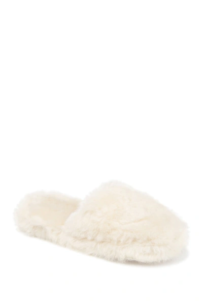 Shop Journee Collection Cozey Faux Fur Slipper In Cream