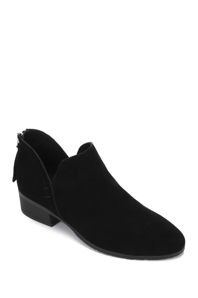 Shop Kenneth Cole Side Skip Suede Ankle Boot In Black
