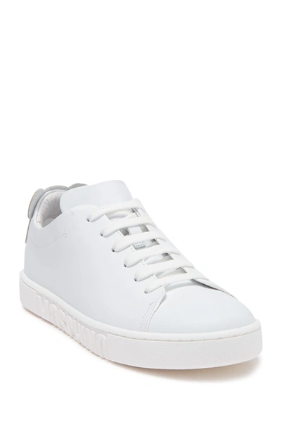 Shop Moschino Bear Patch Sneaker In White Gold