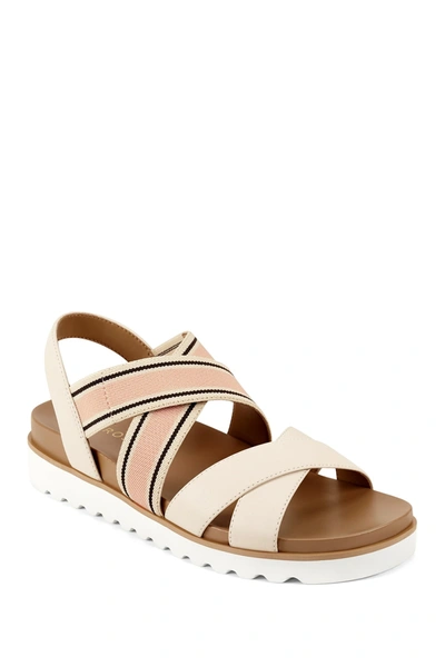 Shop Aerosoles Kings Park Platform Sandal In Bone Combo