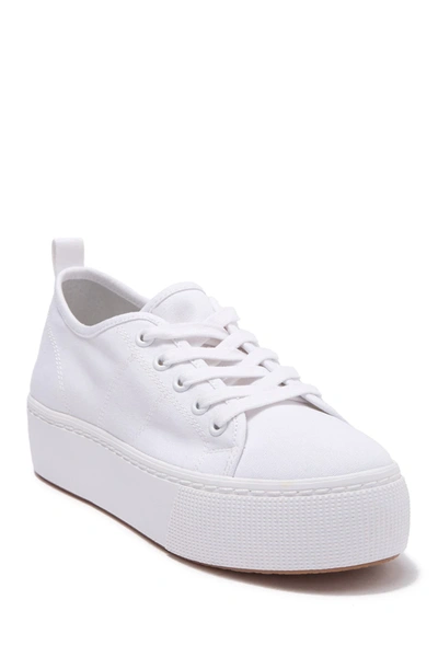 Shop Abound Neely Platform Sneaker In White Fabric