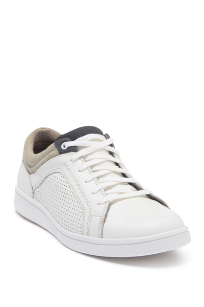 Geox Warren Perforated Leather Sneaker In White | ModeSens