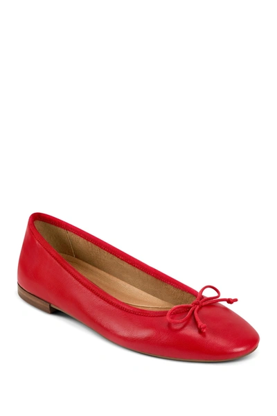 Shop Aerosoles Homerun Ballet Flat In Red Leathe