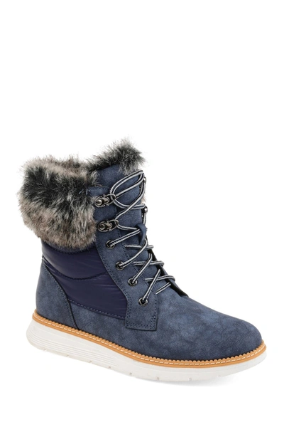Shop Journee Collection Flurry Snowboot In Blue