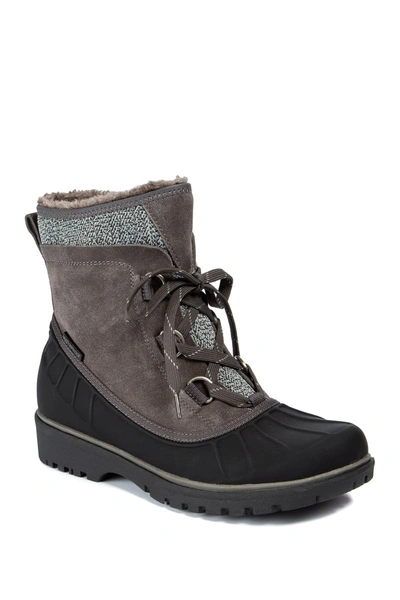Baretraps Springer Faux Shearling Lined Waterproof Cold Weather Boot In Gunmetal
