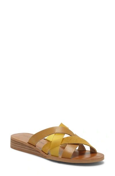 Shop Lucky Brand Hallisa Strappy Leather Sandal In Yellow 01