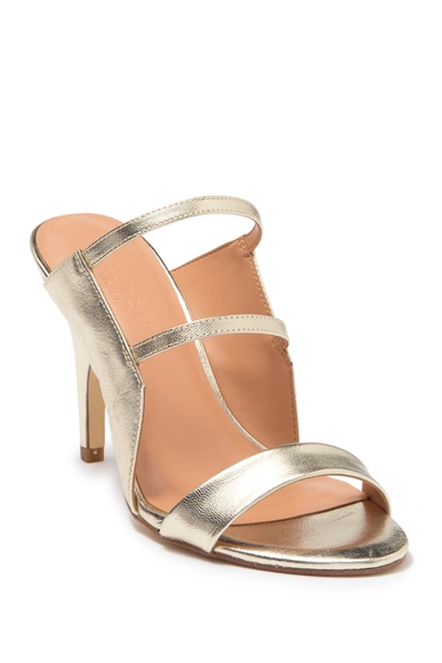 Shop Halston Strappy Cage Pump In Champagne Gold