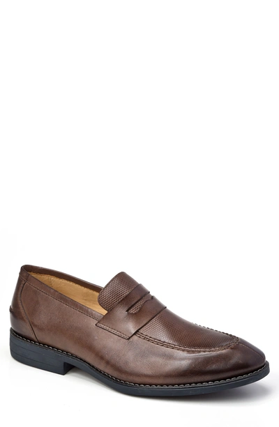 Shop Sandro Moscoloni Maestro Moc Toe Penny Loafer In Brn