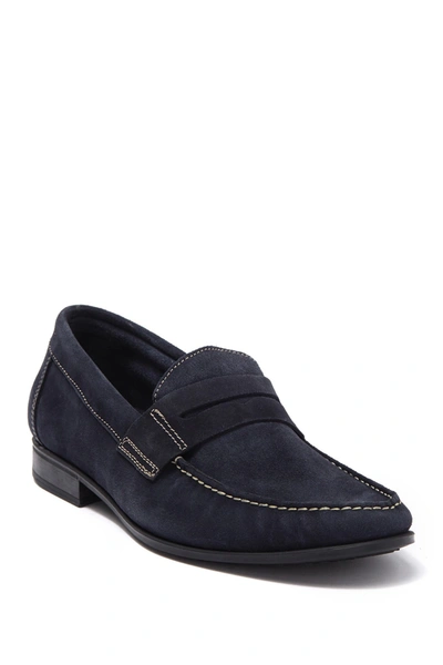 Shop Sandro Moscoloni Leo Moc Toe Penny Loafer In Navy
