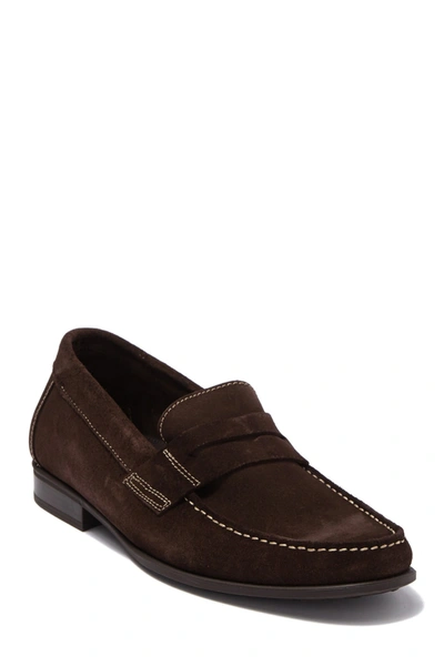 Shop Sandro Moscoloni Leo Moc Toe Penny Loafer In Brn