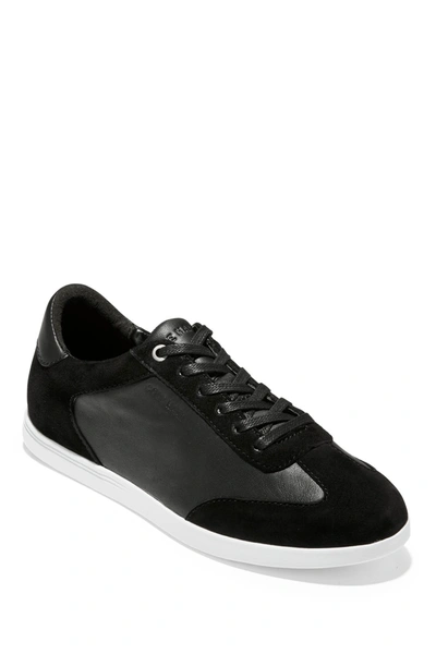 Shop Cole Haan Zerogrand Crosscourt Turf Sneaker In Black Leat