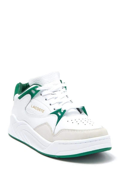 Shop Lacoste Court Slam Sneaker In White/green