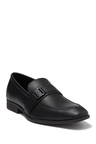 Shop Calvin Klein Lancelot Tumbled Smooth Loafer In Black