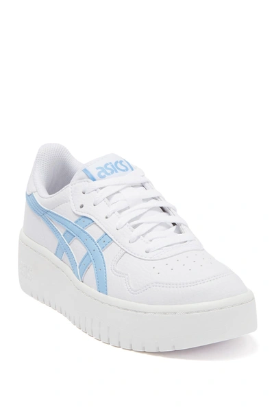 Shop Asics Japan S Pf Platform Sneaker In White/blue Bliss