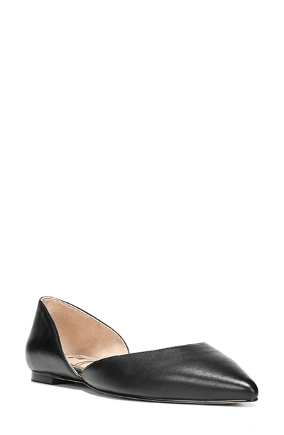 Shop Sam Edelman Rodney Pointed Toe D'orsay Flat In Black