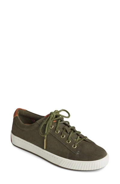 Shop Sperry Anchor Sneaker In Olive Plush Suede