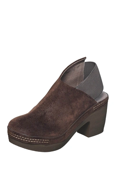 Shop Antelope Suede Slingback Platform Clog In Grey