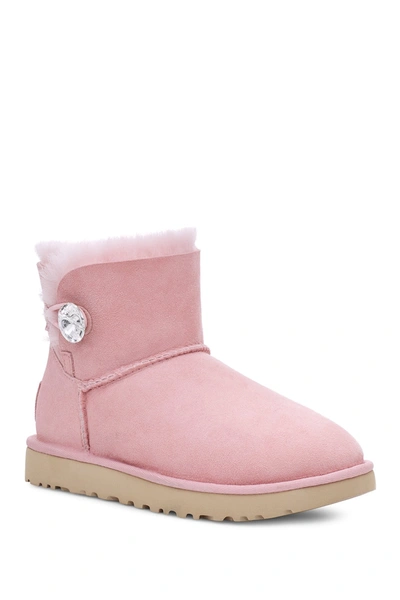Shop Ugg Mini Bailey Button Bling Boot In Pcd