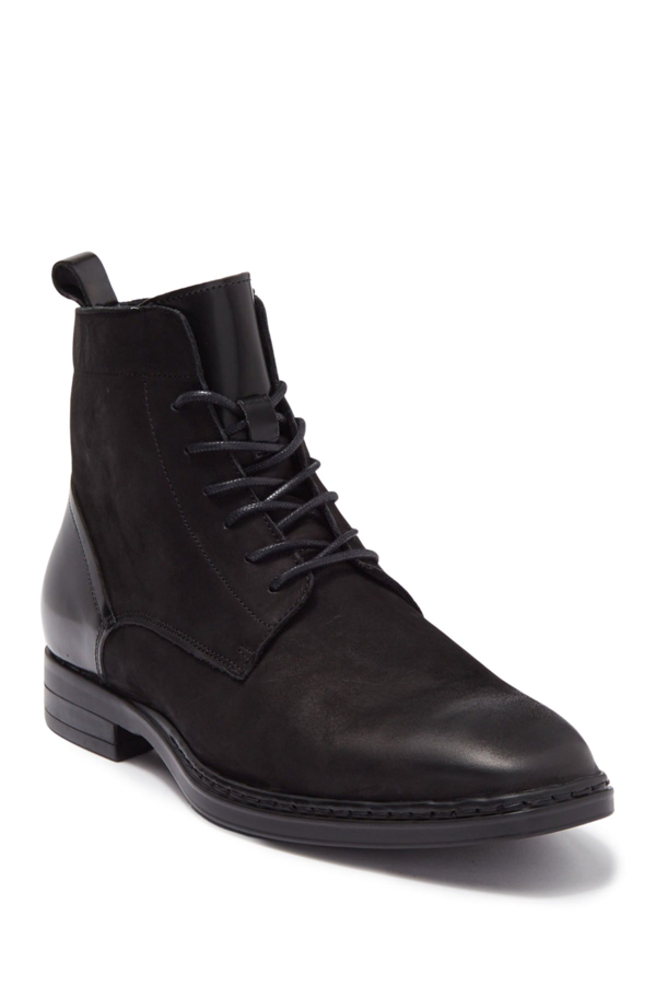 Karl Lagerfeld Plain Toe Side Zip Boot In Black | ModeSens