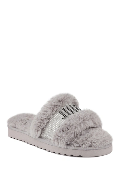 Shop Juicy Couture Halo Slipper In Grey