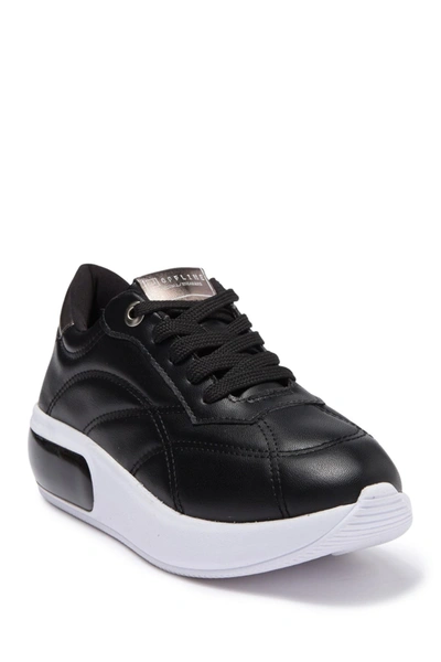Shop Offline Shoes Celeste Platform Sneaker In Black/pewter