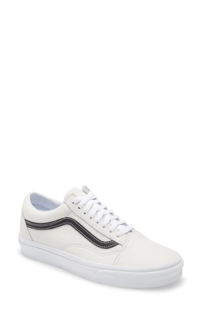 Vans Old Skool Leather Pop Sneaker In White/black | ModeSens