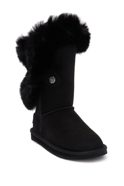 Shop Australia Luxe Collective Nordic Short Luxe Faux Fur Boot In Black