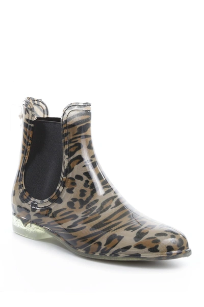 Shop Catherine Catherine Malandrino Briellie Bow Chelsea Rain Boot In Leopard Pa