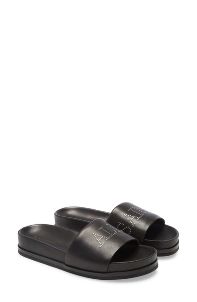 Shop Allsaints Sophie Slide Sandal In Black Leather
