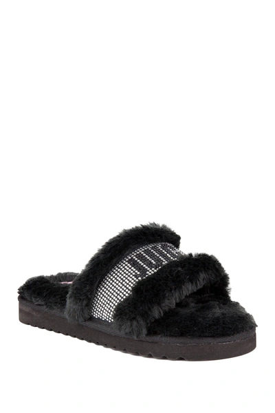 Shop Juicy Couture Halo Slipper In Black