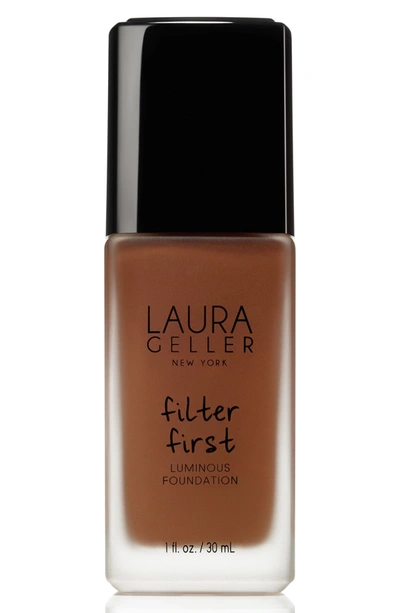 Shop Laura Geller New York Filter First Luminous Foundation In Dk Brown