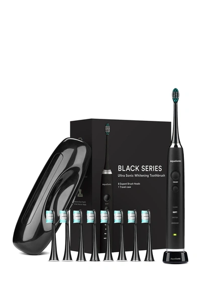 Shop Aquasonic Black Series Ultra Sonic Whitening Toothbrush With 8 Dupont Brush Heads & Travel Case